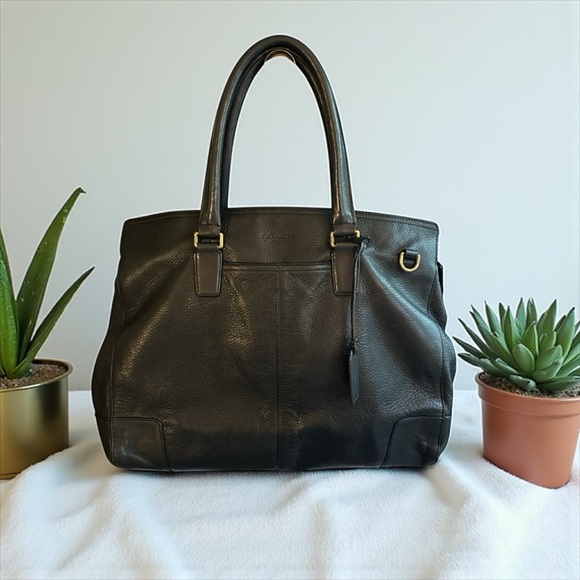 Coach Legacy Black Leather Tote 70614 – Vintage Pebbled Laptop Work Bag | EUC - Picture 1 of 10